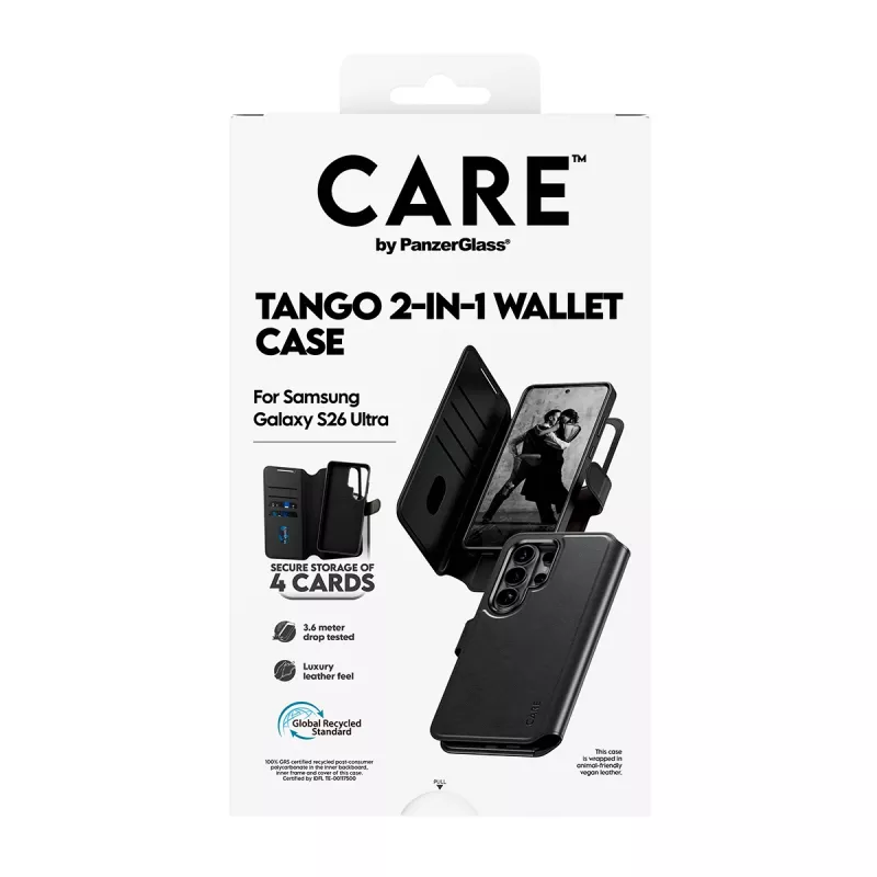 PanzerGlass CARE™ by ® Tango custodia a portafoglio 2-in-1 con Qi Samsung Galaxy S26 Ultra