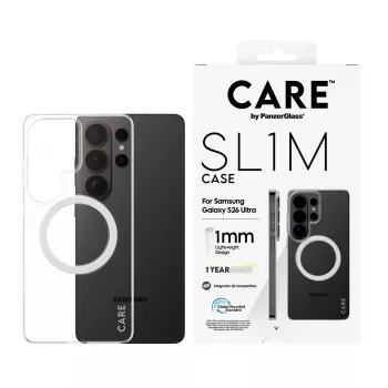 Custodia per cellulare PanzerGlass CARE™ SL1M trasparente con Qi per Samsung Galaxy S26 Ultra (6,9