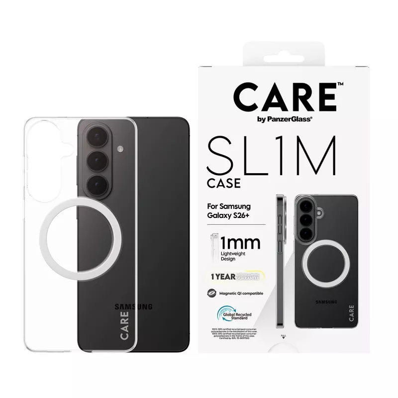 PanzerGlass CARE™ SL1M Custodia protettiva trasparente con Qi per Samsung Galaxy S26+ (6,7