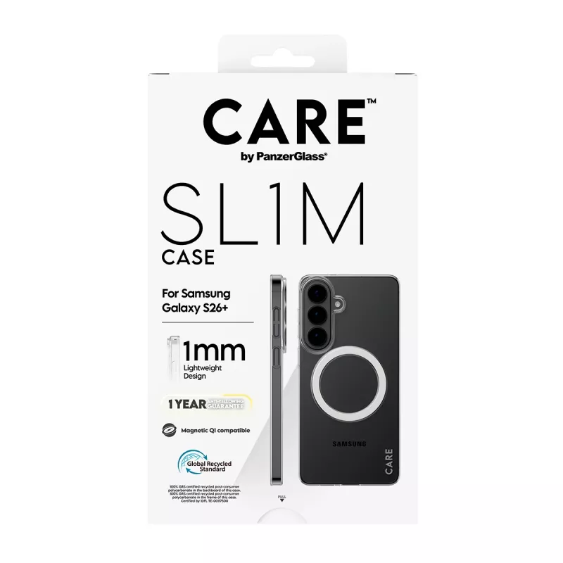 PanzerGlass CARE™ SL1M Custodia protettiva trasparente con Qi per Samsung Galaxy S26+ (6,7
