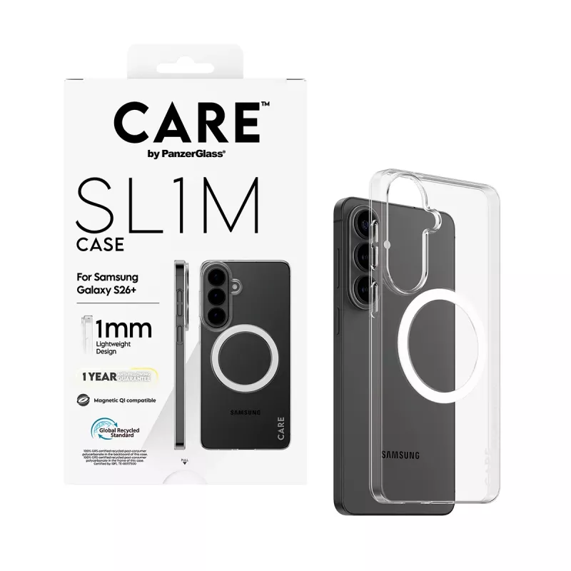 PanzerGlass CARE™ SL1M Custodia protettiva trasparente con Qi per Samsung Galaxy S26+ (6,7