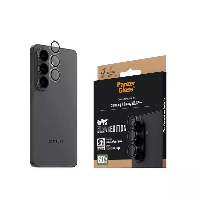 Protezione obiettivo fotocamera PanzerGlass Hoops trasparente per Samsung Galaxy S26 / S26+ (PG88885)