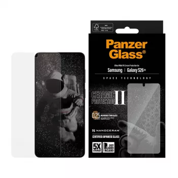 PanzerGlass ® Ceramic Screen Protector Samsung Galaxy S26+ | Ultra-Wide Fit con EasyAligner