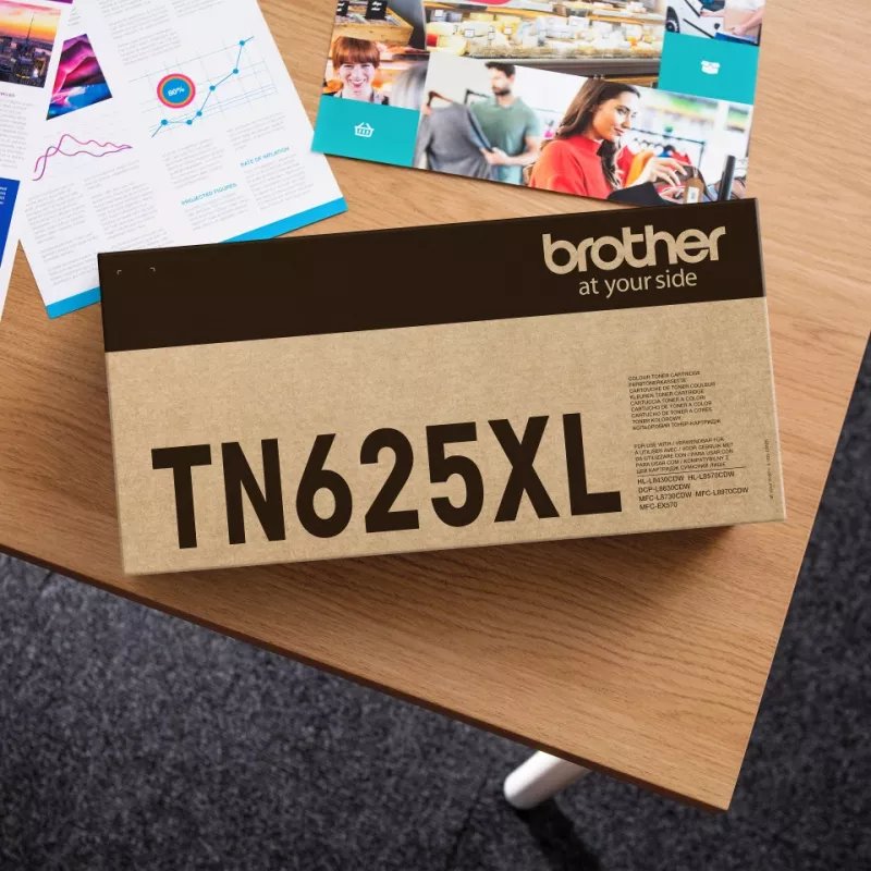 Cartuccia toner Brother TN-625XLC originale ciano, resa 4500 pagine, 1 pz.