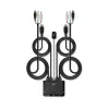 Lindy Switch KVM a 2 porte, HDMI 4K60, USB 2.0 e audio, cavo, nero