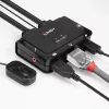 Lindy Switch KVM a 2 porte, HDMI 4K60, USB 2.0 e audio, cavo, nero