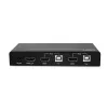 Switch KVM Lindy 2 porte HDMI 4K60, USB 2.0 e audio, 4096 x 2160 pixel, 4K Ultra HD, nero