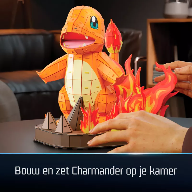 4D Build, kit di montaggio modello 3D Pokémon Charmander, figura Pokémon, Kanto First Partner Collection, decorazione da scrivania, 241 pezzi, dai 12 anni