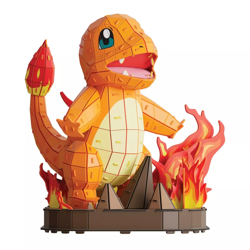 4D Build, kit di montaggio modello 3D Pokémon Charmander, figura Pokémon, Kanto First Partner Collection, decorazione da scrivania, 241 pezzi, dai 12 anni