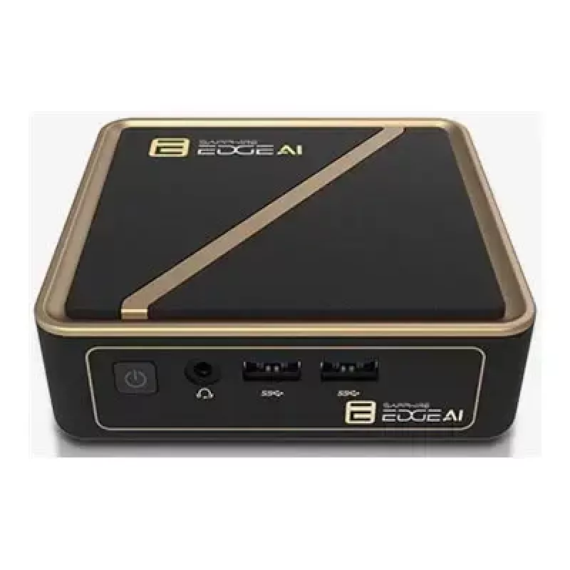 Mini-PC barebone Sapphire EDGE AI 340 con supporto memoria DDR5 e uscita HDMI