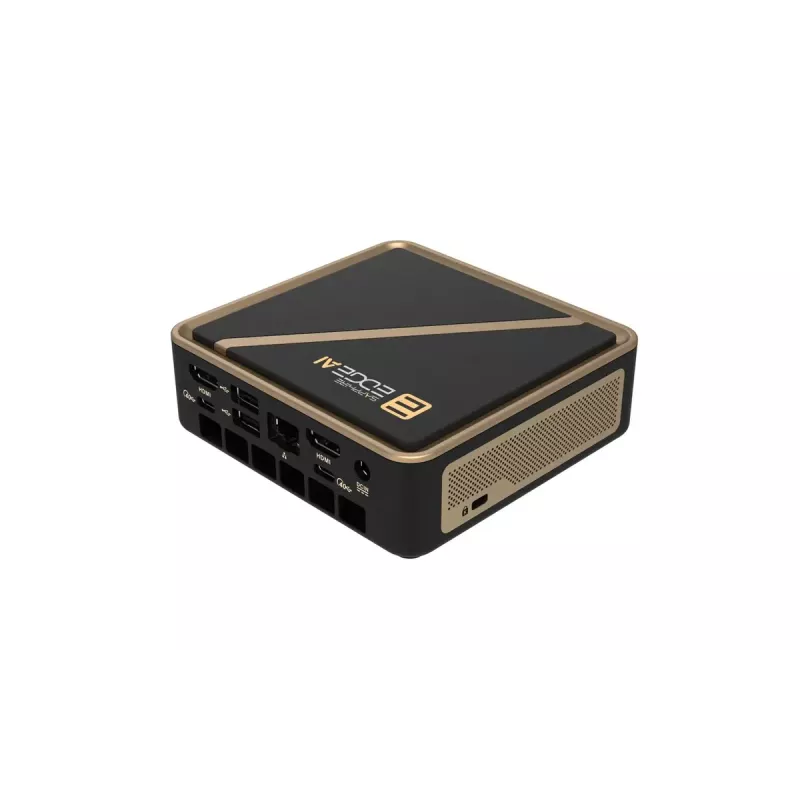 Mini-PC barebone Sapphire EDGE AI 340 con supporto memoria DDR5 e uscita HDMI