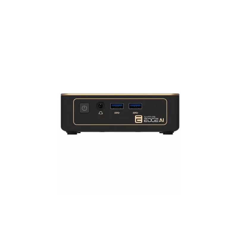 Mini-PC barebone Sapphire EDGE AI 340 con supporto memoria DDR5 e uscita HDMI