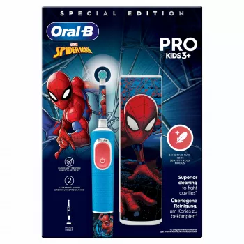 Oral-B Vitality Pro Kids Spiderman spazzolino elettrico per bambini blu, rosso