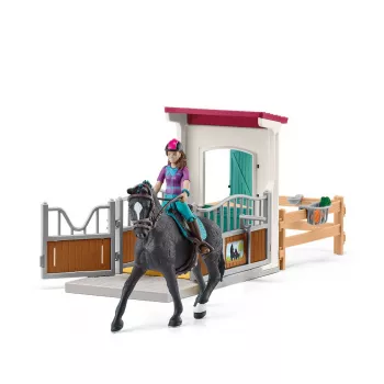 Set box per cavalli giocattolo Schleich HORSE CLUB con figura Lisa e cavallo Storm, playset fattoria, età consigliata 5–12