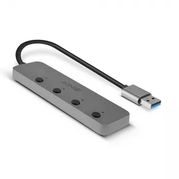 Lindy hub USB 3.0 4 porte con interruttori on/off