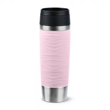 Tazza termica EMSA Travel Mug Waves Grande 500 ml rosa, acciaio inox