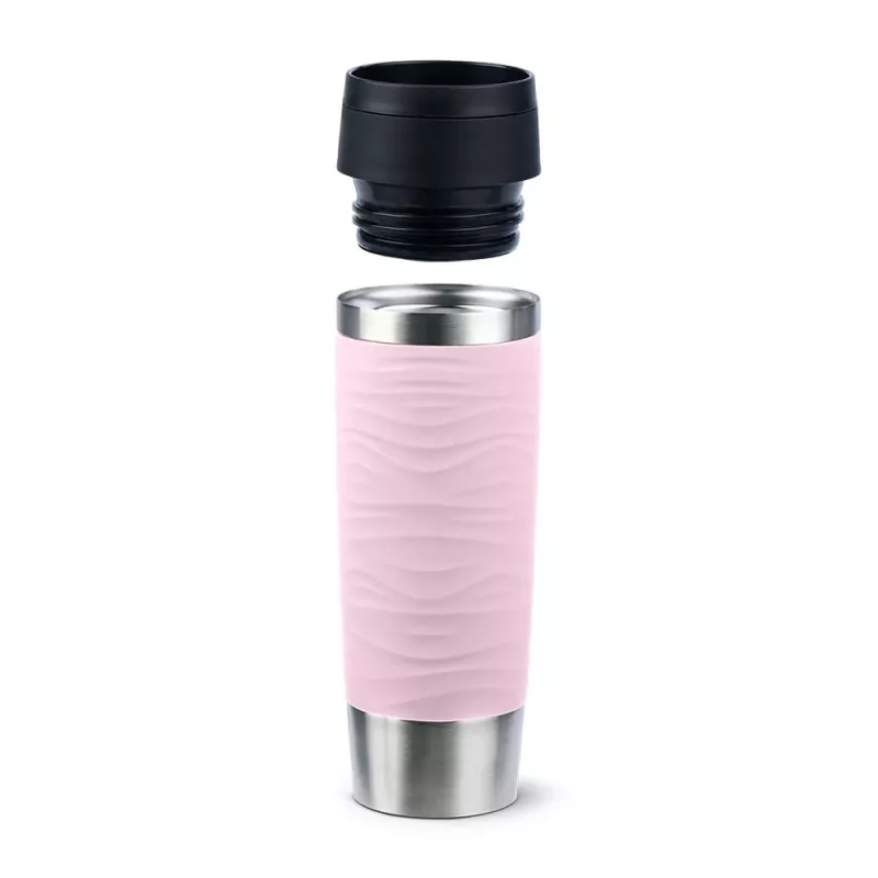 Tazza termica EMSA Travel Mug Waves Grande 500 ml rosa, acciaio inox