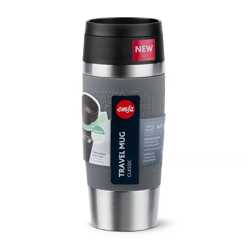 Tazza termica EMSA Travel Mug Classic 360 ml grigio acciaio inox