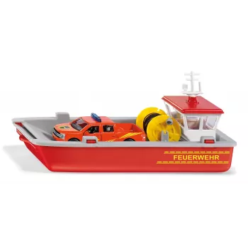 Siku Feuerwehr-Arbeitsboot modello imbarcazione dei vigili del fuoco preassemblato 1:50