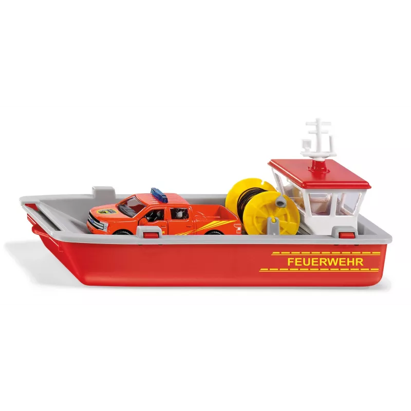 Siku Feuerwehr-Arbeitsboot modello imbarcazione dei vigili del fuoco preassemblato 1:50