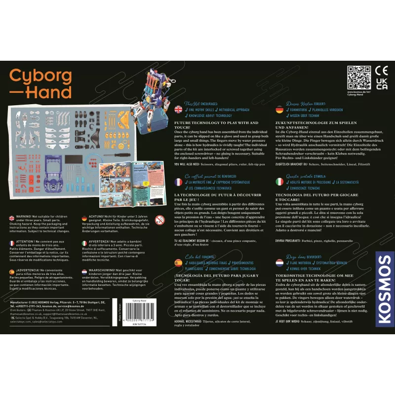 Kosmos Mano cyborg, kit di ingegneria, tecnica, 10 anni, nero