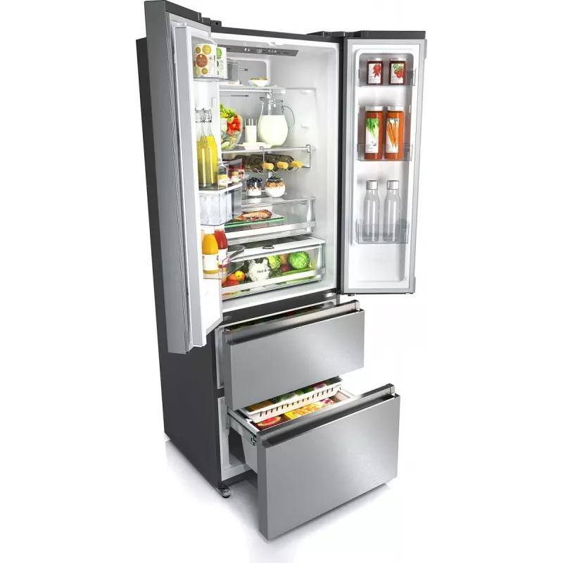 Frigorifero Side-by-Side Hisense RF632N4WIE a libera installazione 485 L grigio, acciaio inox