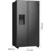 Frigorifero Side-by-Side Hisense RS5P535NTFE a libera installazione 566 L nero