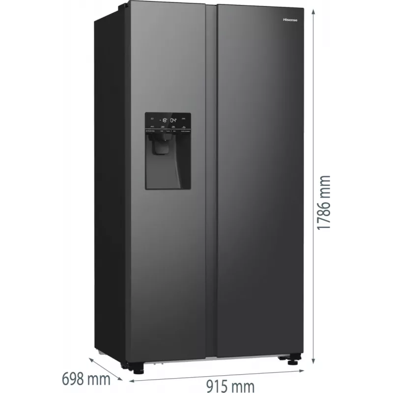 Frigorifero Side-by-Side Hisense RS5P535NTFE a libera installazione 566 L nero
