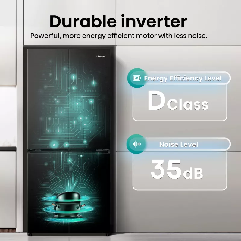 Hisense RQ5P470SAFD libera installazione 483 L nero, acciaio inox