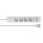 DeLOCK 11206 ciabatta multipresa 1,5 m 4 prese Schuko per interni bianco