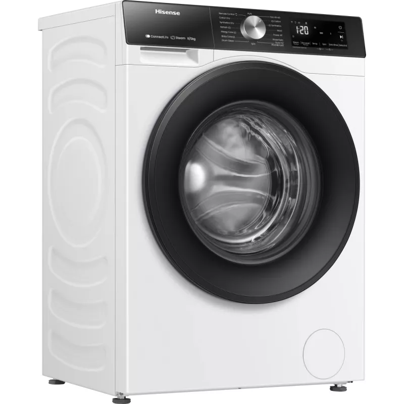 Hisense WD3S8043BW3 lavasciuga a libera installazione a carica frontale bianco