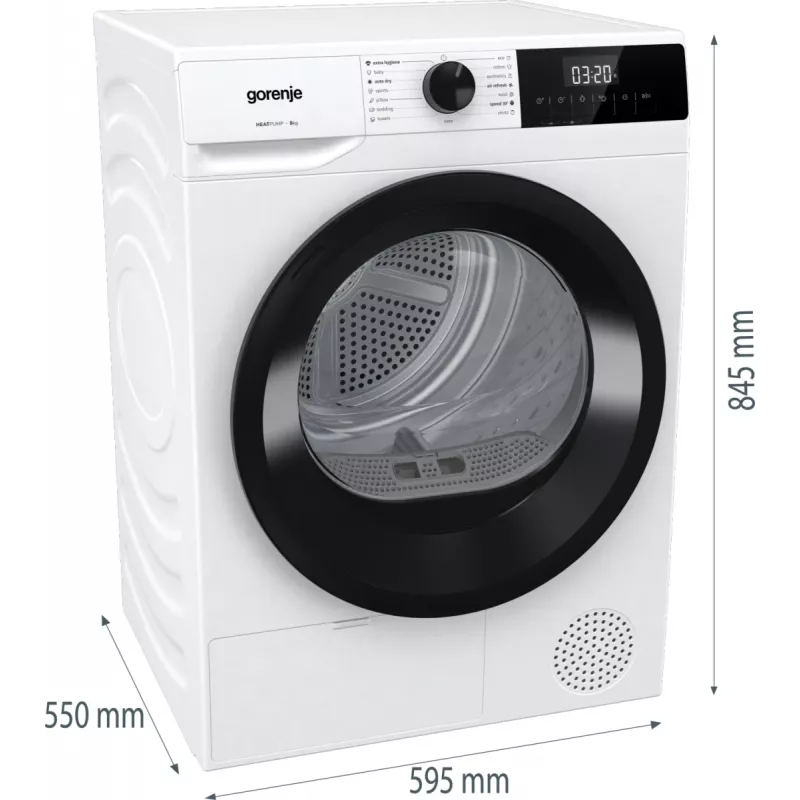 Gorenje DHNE83 asciugatrice a libera installazione a carica frontale 8 kg bianco