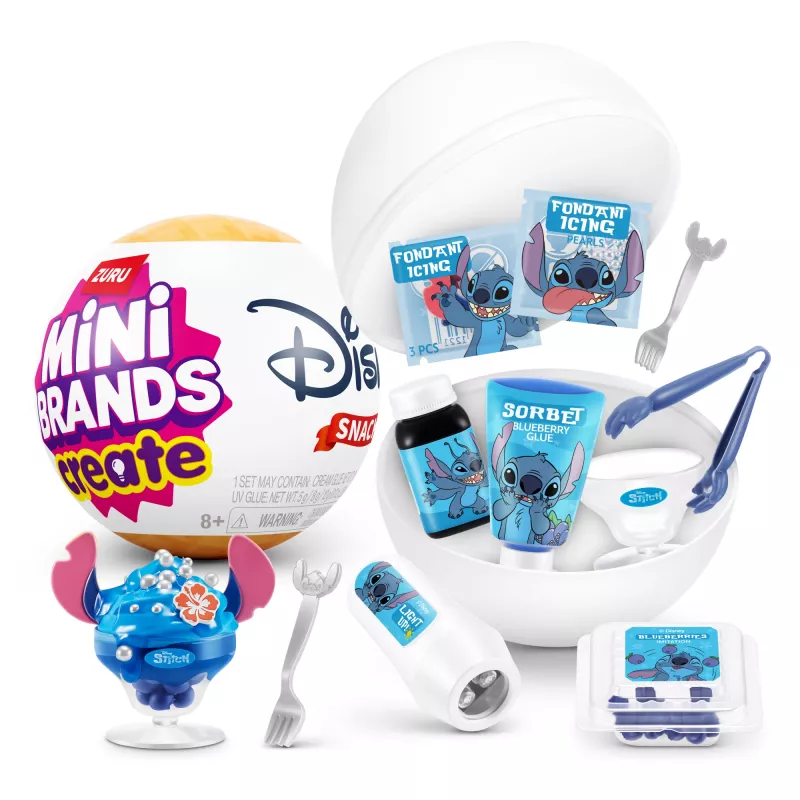 Mini Brands Create Disney Snacks Serie 1 capsula, cucina, 8 anni, batterie incluse, LR44, multicolore