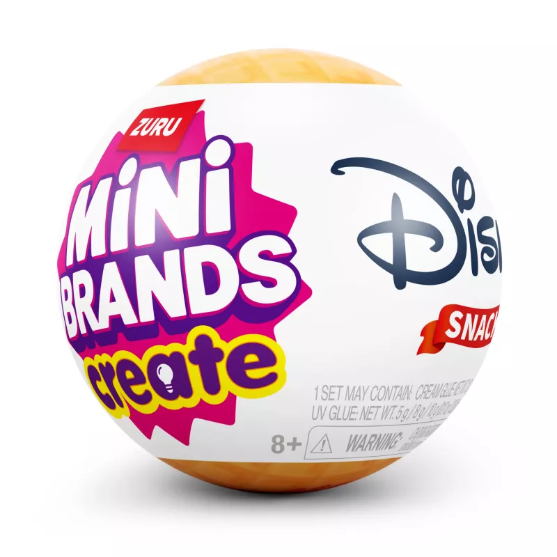 Mini Brands Create Disney Snacks Serie 1 capsula, cucina, 8 anni, batterie incluse, LR44, multicolore