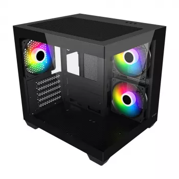 Case per PC Fortron FSP Geh Mini S140 BA micro-ATX / M-ITX, ARGB, nero