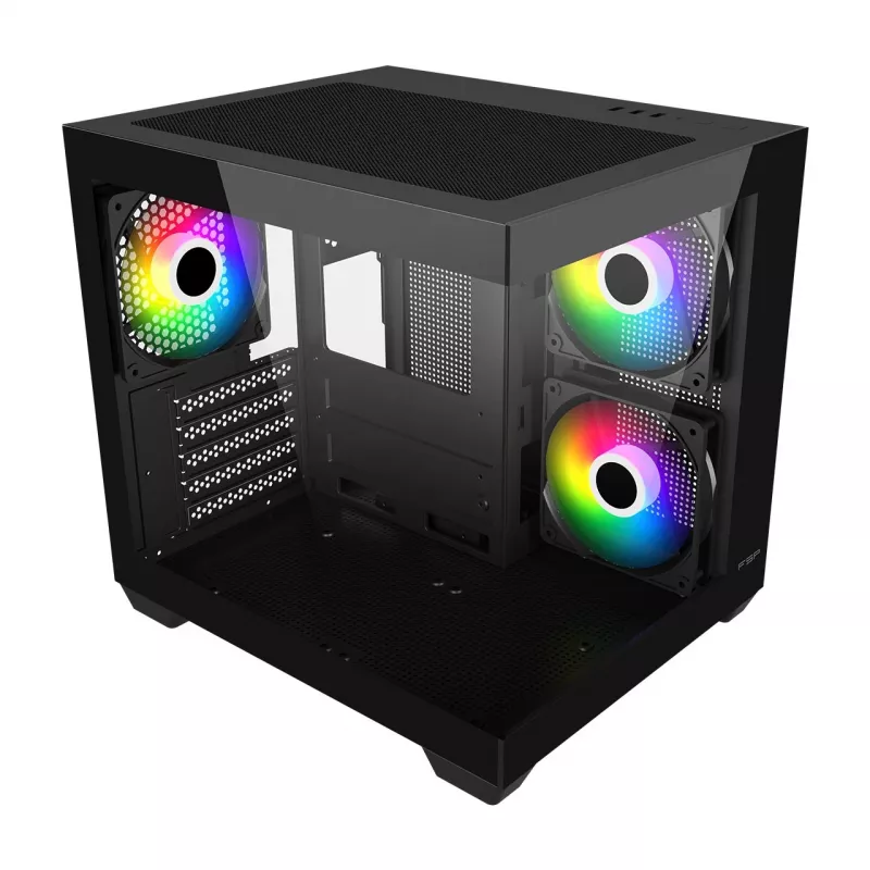 Case per PC Fortron FSP Geh Mini S140 BA micro-ATX / M-ITX, ARGB, nero