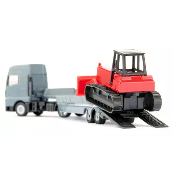 Siku MAN camion con bulldozer, modellino camion/rimorchio, 1:87, MAN, grigio, rosso, Cina
