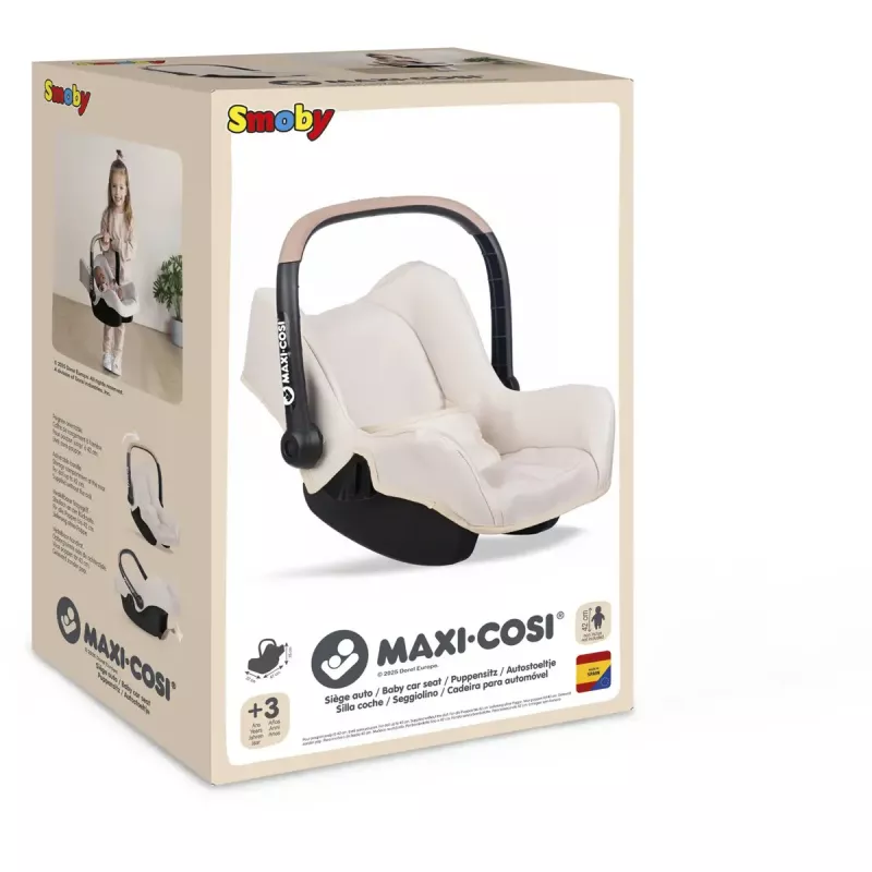 Seggiolino auto per bambole Simba-Dickie Maxi-Cosi, beige — accessorio per bambole