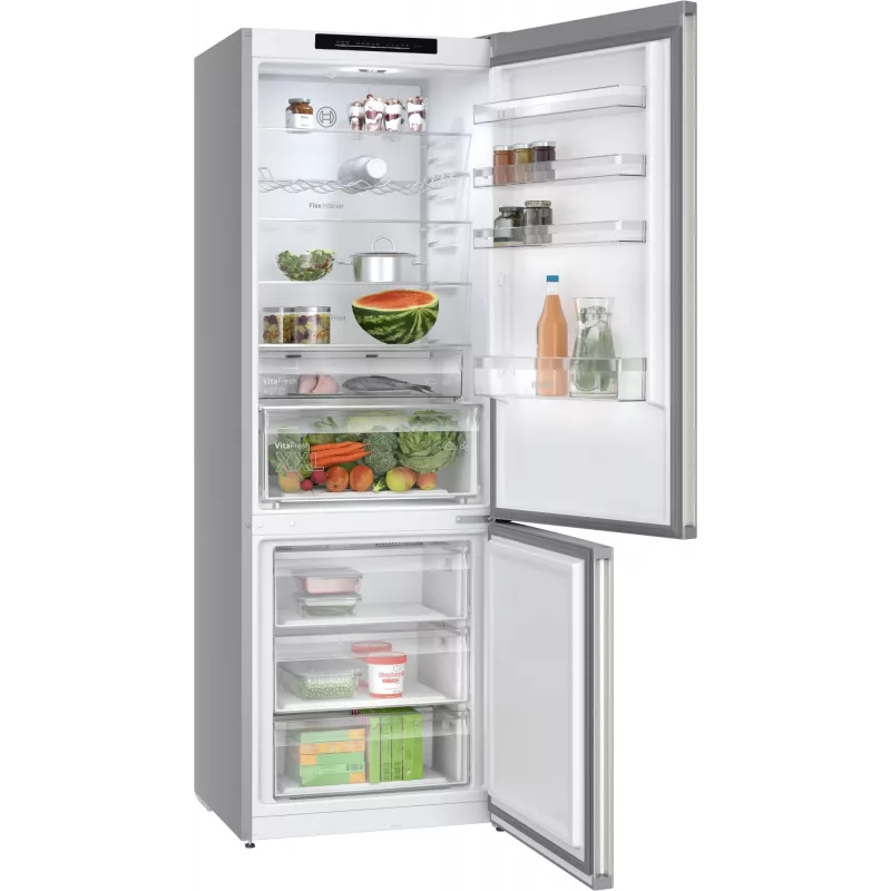 Bosch Serie 4 KGN492IAF frigorifero combinato freestanding 440 L acciaio inox