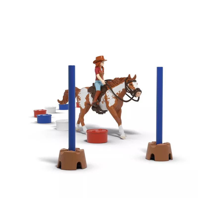 schleich HORSE CLUB avventura western di Hannah, 5 anni, cavalli, multicolore, plastica