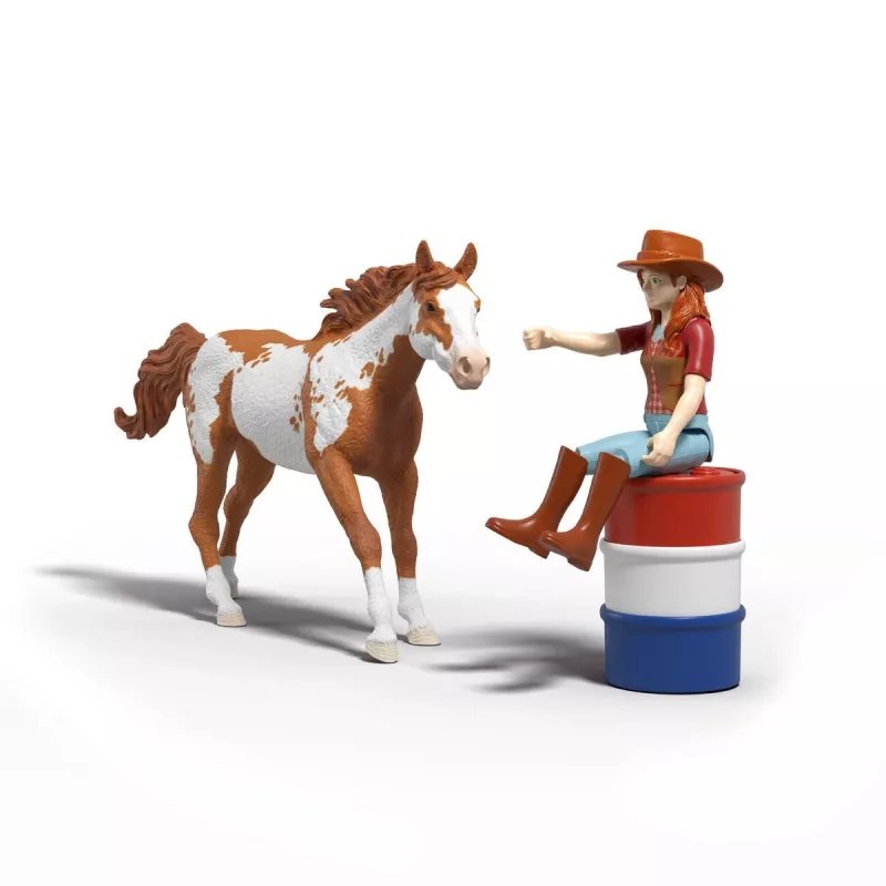 schleich HORSE CLUB avventura western di Hannah, 5 anni, cavalli, multicolore, plastica