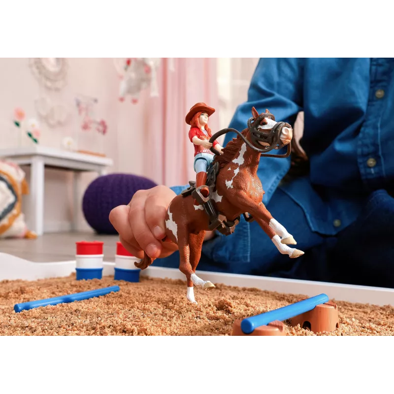 schleich HORSE CLUB avventura western di Hannah, 5 anni, cavalli, multicolore, plastica
