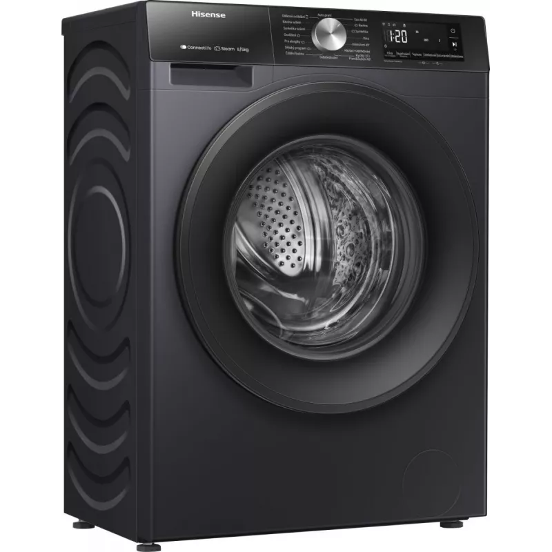Hisense WD3S8043BB3 lavasciuga freestanding a carica frontale nero