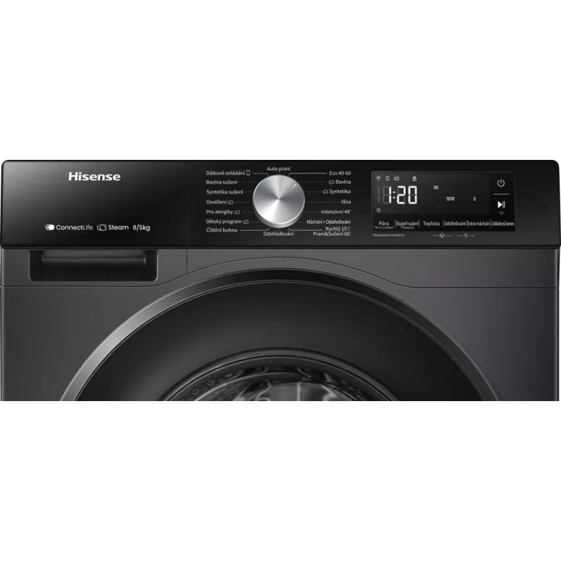 Hisense WD3S8043BB3 lavasciuga freestanding a carica frontale nero