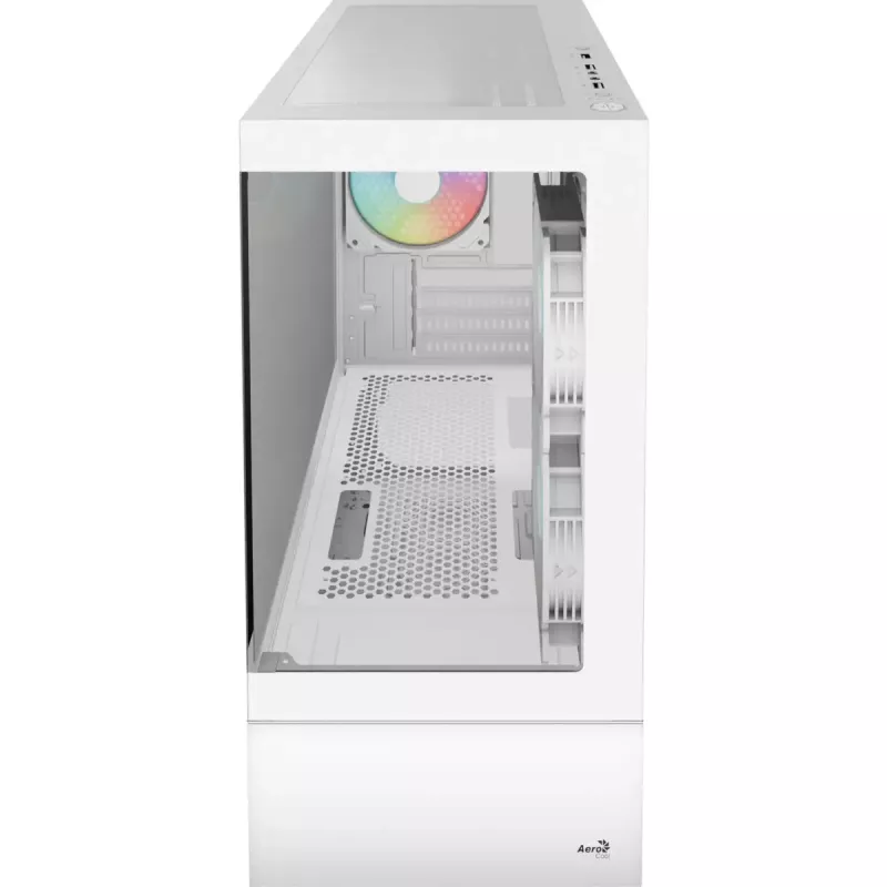 Case per PC tower AEROCOOL Viewport Mini-G-WT-v4 ARGB con due pannelli in vetro temperato, bianco