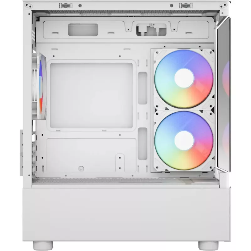Case per PC tower AEROCOOL Viewport Mini-G-WT-v4 ARGB con due pannelli in vetro temperato, bianco