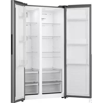 Gorenje Side by Side NRS917E41X SI, libera installazione, American Door, grigio, 2 porte, touch, LED