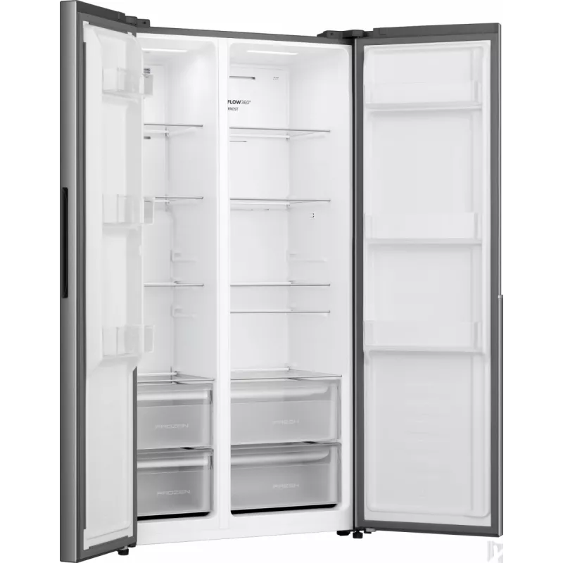 Gorenje Side by Side NRS917E41X SI, libera installazione, American Door, grigio, 2 porte, touch, LED