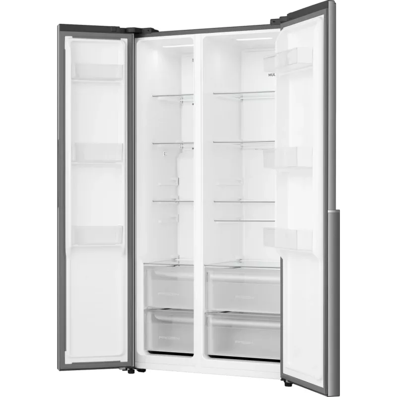 Gorenje Side by Side NRS917E41X SI, libera installazione, American Door, grigio, 2 porte, touch, LED