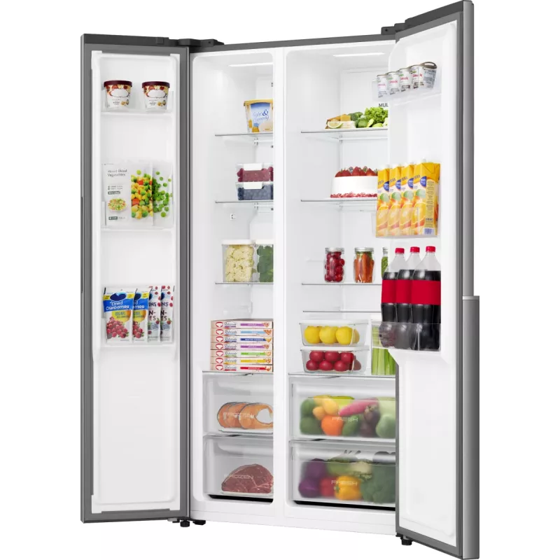 Gorenje Side by Side NRS917E41X SI, libera installazione, American Door, grigio, 2 porte, touch, LED